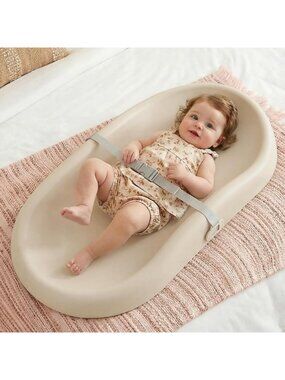 Waterproof Baby Changing Pad with Adjustable Safety Belt, Easy-Clean & Portable